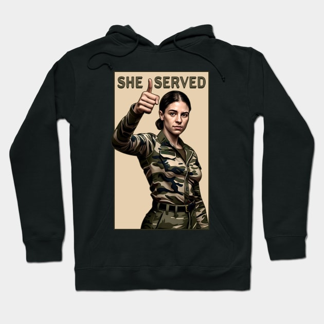 She Served Woman Veteran Hoodie by triggerleo